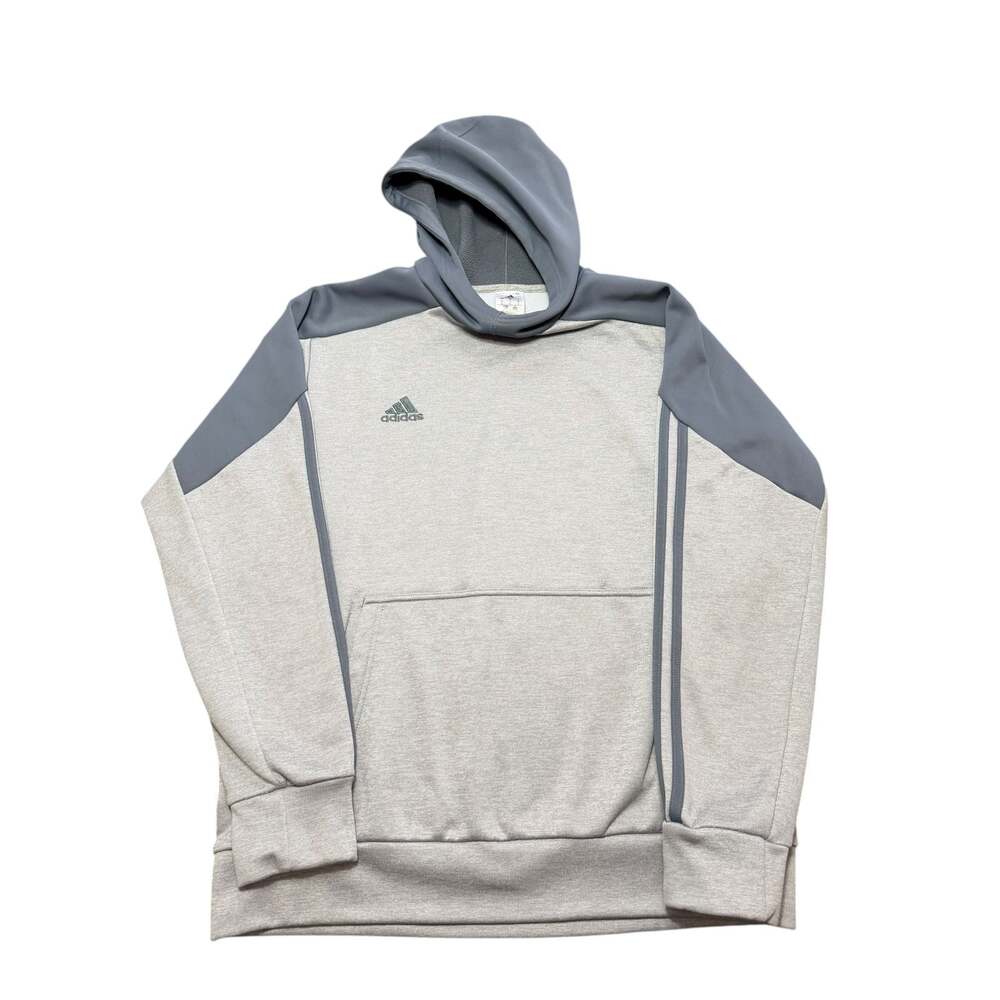 Adidas Men's Gray Pullover Hoodie Size Large
